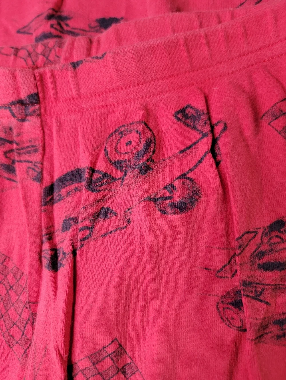 Carter's Little Kid's Red Black Race Car 100% Cotton Pajama Set Size 7 Boy's